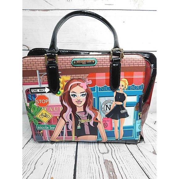 Nicole Lee Handbags - Nicole Lee Handbag Gorgeous Multi-Color Cartoon Pop Pre-Owned Fantastic